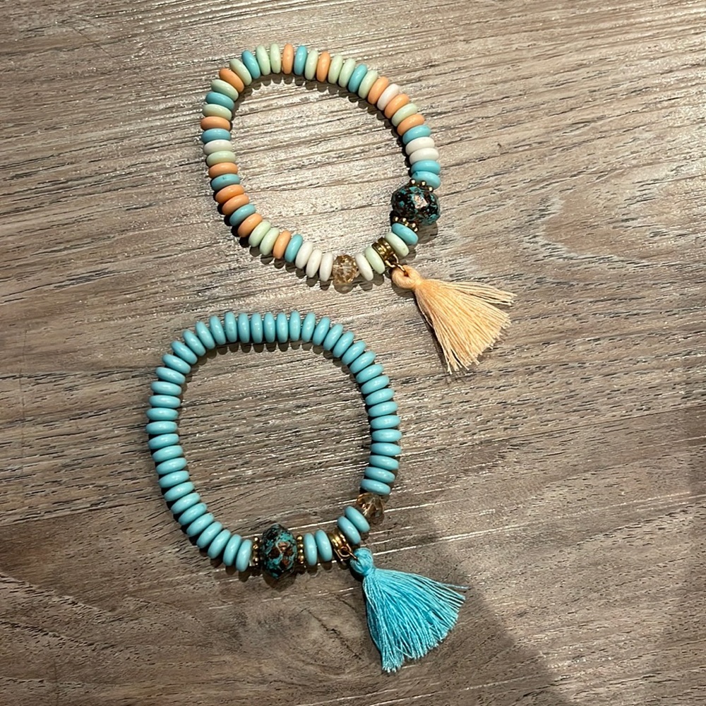 bracelet set w tassel